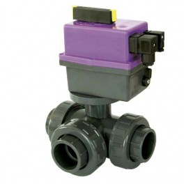 PVC Kulový el. třícestný ventil 50 mm CH-T (nové FIP-T)